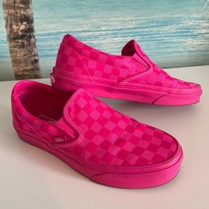 Hot Pink Slip on Vans